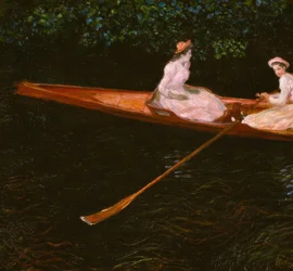 En barque sur l